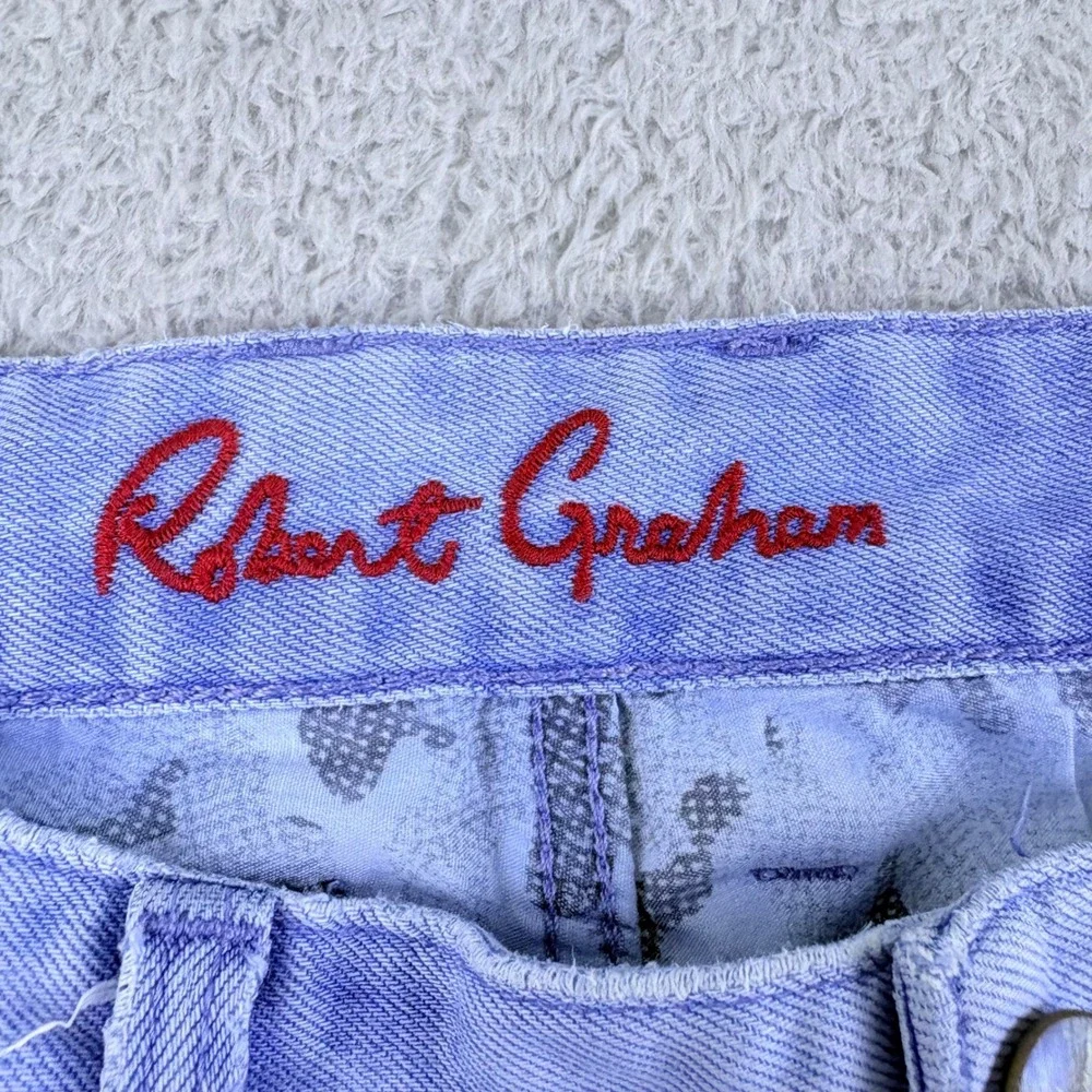 Robert Graham Jeans Mens 33 Light Wash Blue Stretch Denim Casual Designer Pants